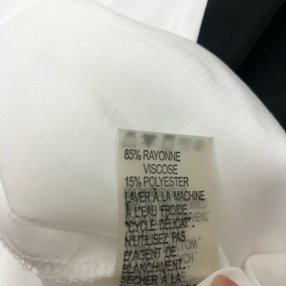 Bianca Nygard White/Black Half Sleeve Blouse Size 6 - Picture 10 of 10